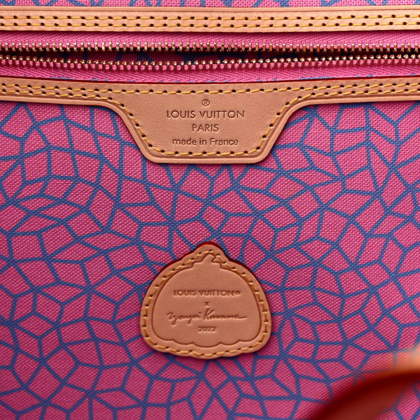 LV X YK Monogram Kusama Pumpkin Neverfull MM