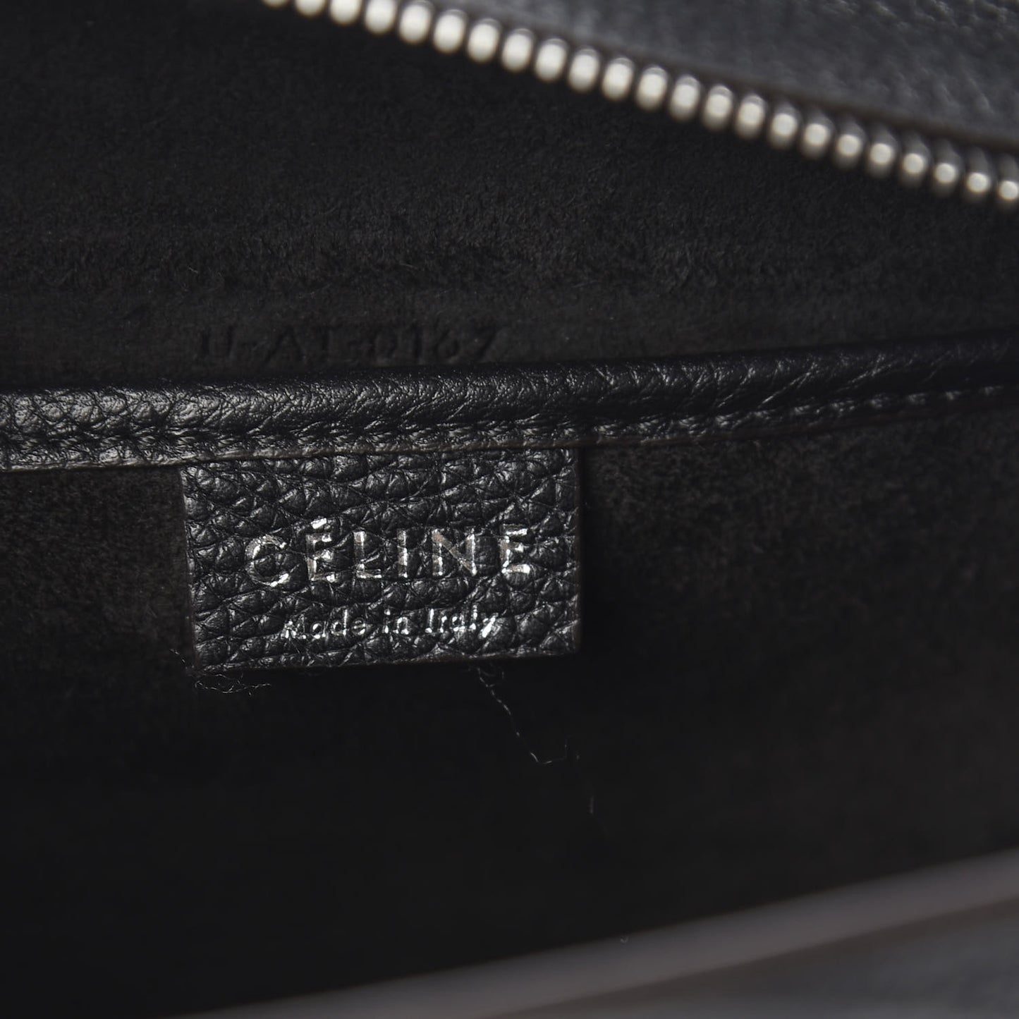 Drummed Calfskin Nano Luggage Black