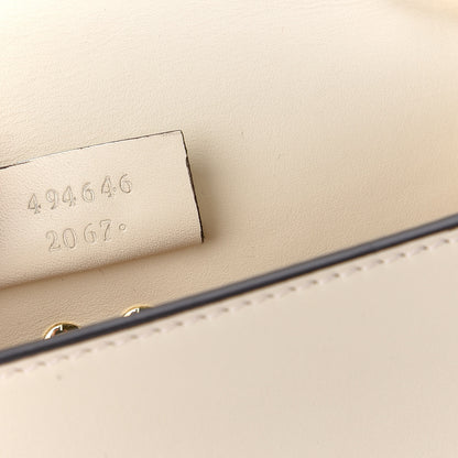 Gucci Calfskin Super Mini Sylvie Chain Shoulder Bag White 7 of 11
