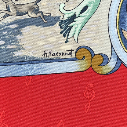 Hermes Silk Orgauphone Et Autres Mecaniques Scarf 90 3 of 5