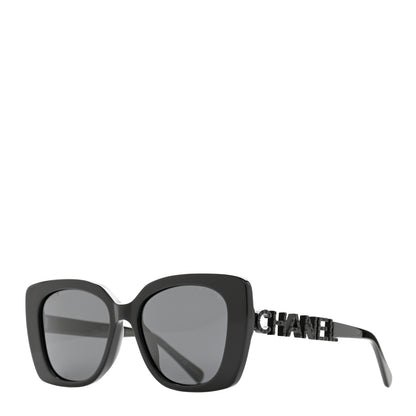 Chanel Acetate Strass Square Sunglasses 5422-B Black 1 of 7