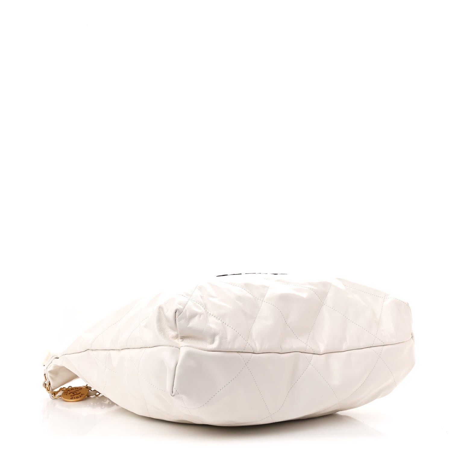 Chanel Shiny Calfskin Quilted Chanel 22 White Black 5 of 12