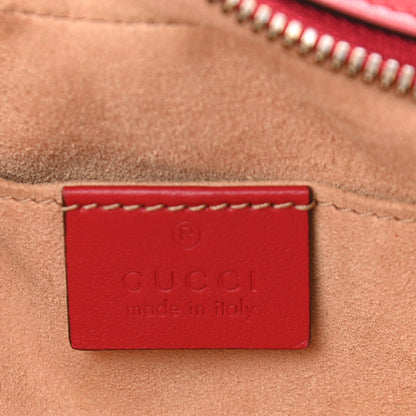 Gucci Calfskin Matelasse Small GG Marmont Chain Shoulder Bag Hibiscus Red 6 of 13