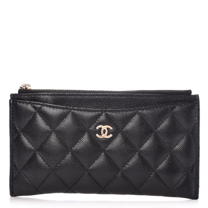 Chanel Caviar Quilted Classic Zip Pouch Black 1 of 8
