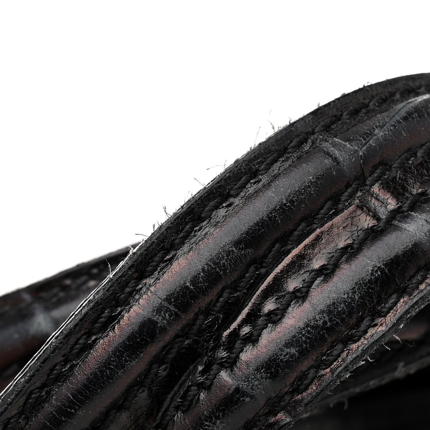 Calfskin Crocodile Embossed Medium Nightingale Black