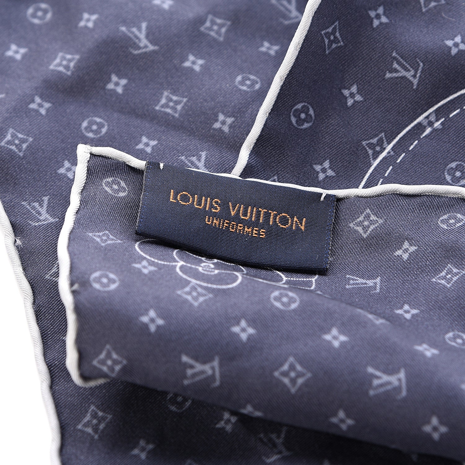 Louis Vuitton Silk Monogram Vivienne Pocket Square 3 of 4