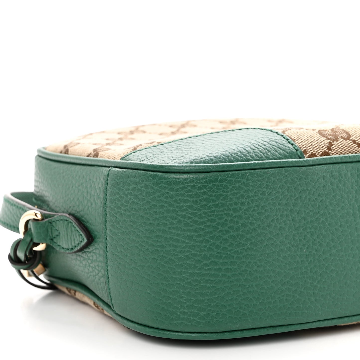 Monogram Dollar Calfskin Mini Bree Messenger Bag Beige Ebony Emerald
