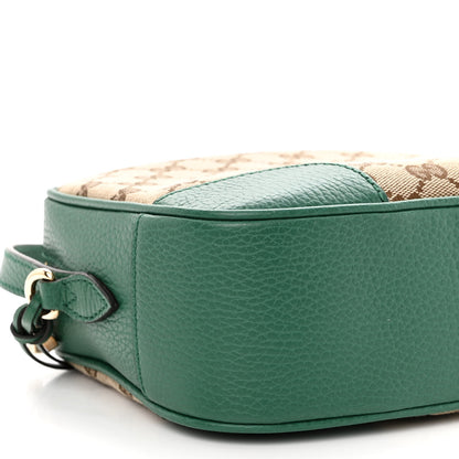 Gucci Monogram Dollar Calfskin Mini Bree Messenger Bag Beige Ebony Emerald 9 of 10