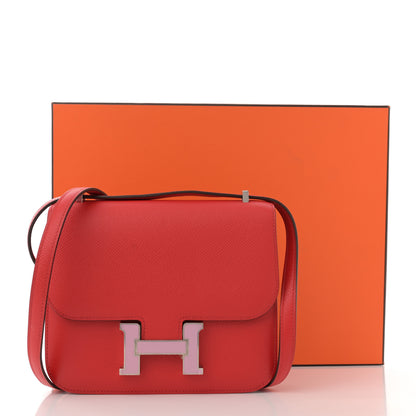 Hermes Epsom Enamel Constance 18 Rouge de Coeur Mauve Sylvestre 11 of 11