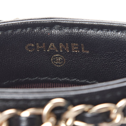 Chanel Lambskin Quilted Small Clutch With Chain Black 5 of 10