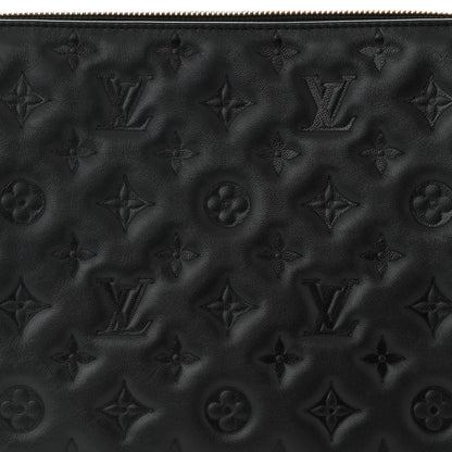 Louis Vuitton Lambskin Embossed Monogram Coussin MM Black 9 of 11