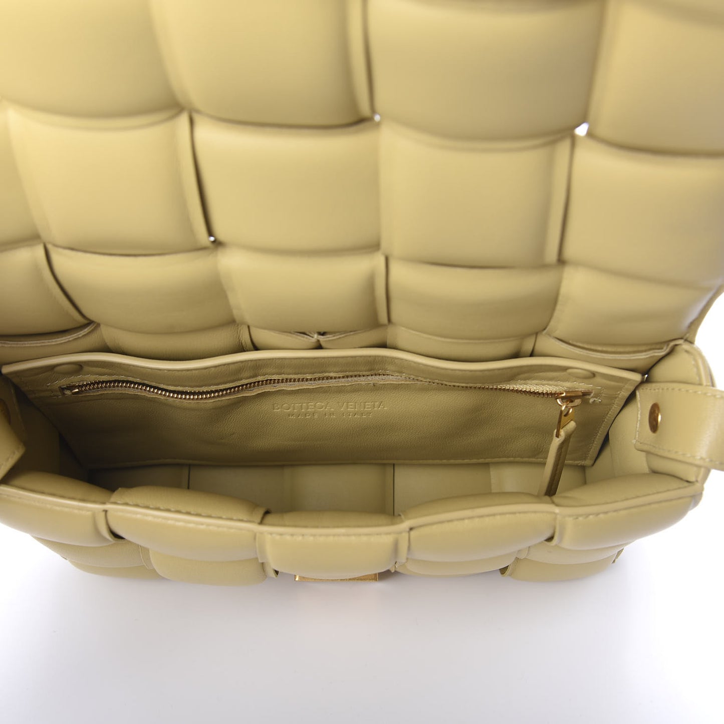 Nappa Maxi Intreccio Padded Cassette Crossbody Bag Tapioca