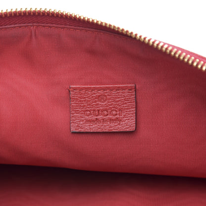 Gucci Canvas Sylvie Stripe Logo Zip Pouch Mystic White Hibiscus Red Maritime 6 of 14