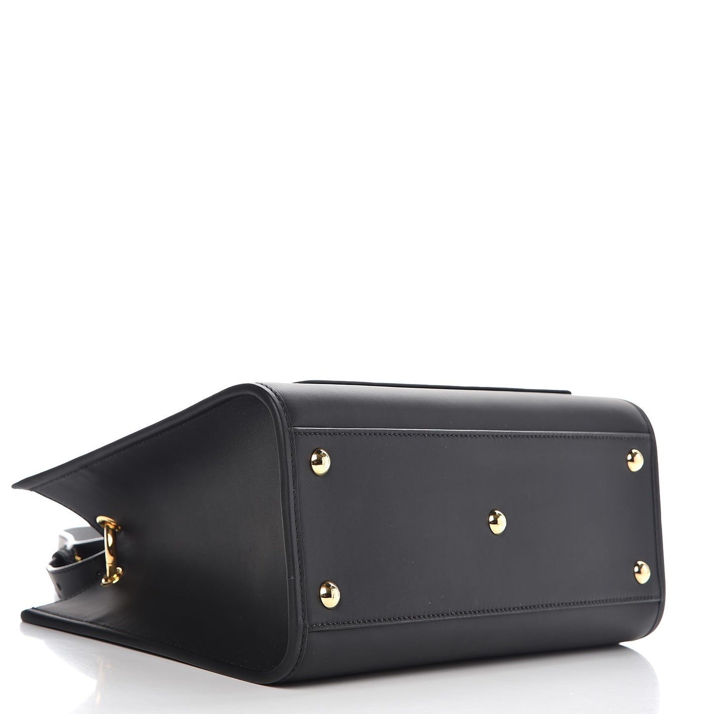 Vitello Century F is Fendi FF 1974 Embossed Small Runaway Satchel Black Maya