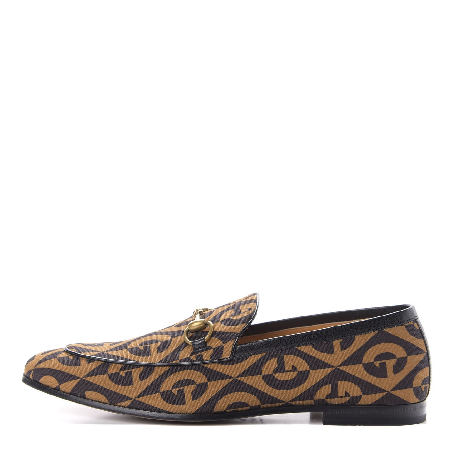 Canvas Rhombus Horsebit Mens Jordaan Loafers 10 Camel Brown Black