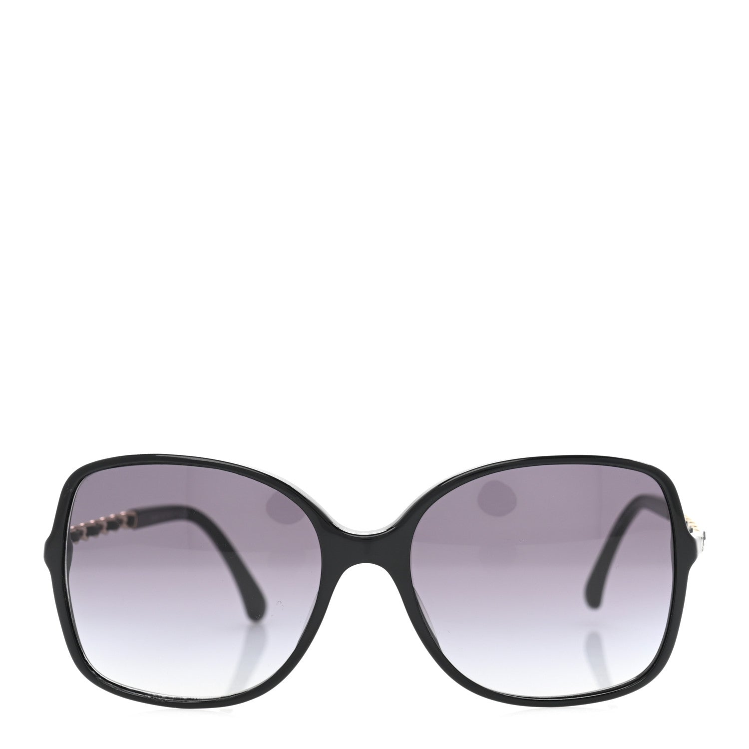 Chanel Acetate Metal Lambskin Square Chain Sunglasses 5210-Q-A Black 2 of 8