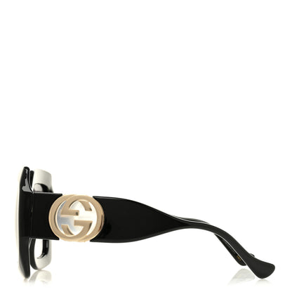 Gucci Acetate Square Frame Chain Sunglasses GG1022S Black 3 of 7