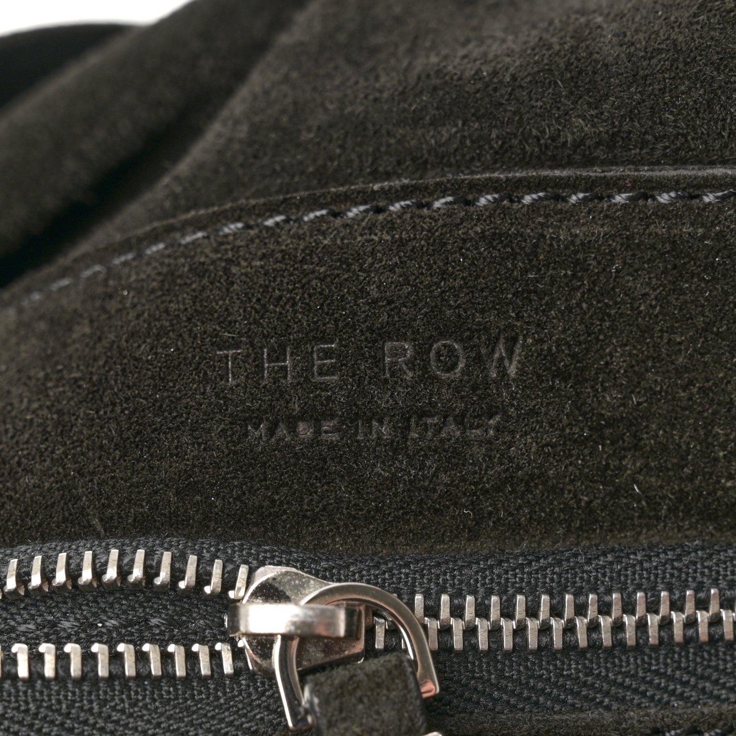 The Row Suede Bindle Bag Black 6 of 9