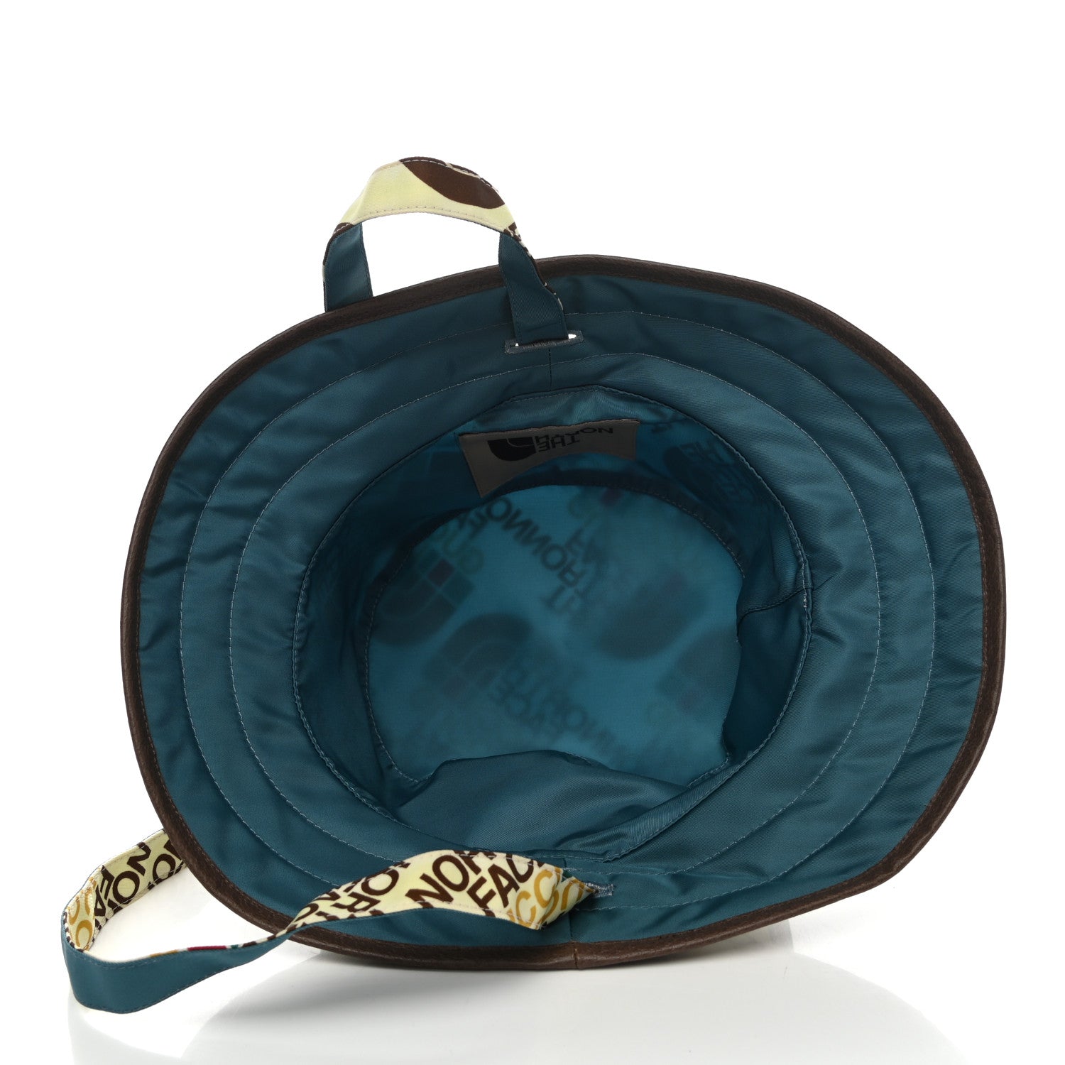 Gucci X THE NORTH FACE Nylon Reversible Self-Tie Bucket Hat L Beige Sky Blue 7 of 9