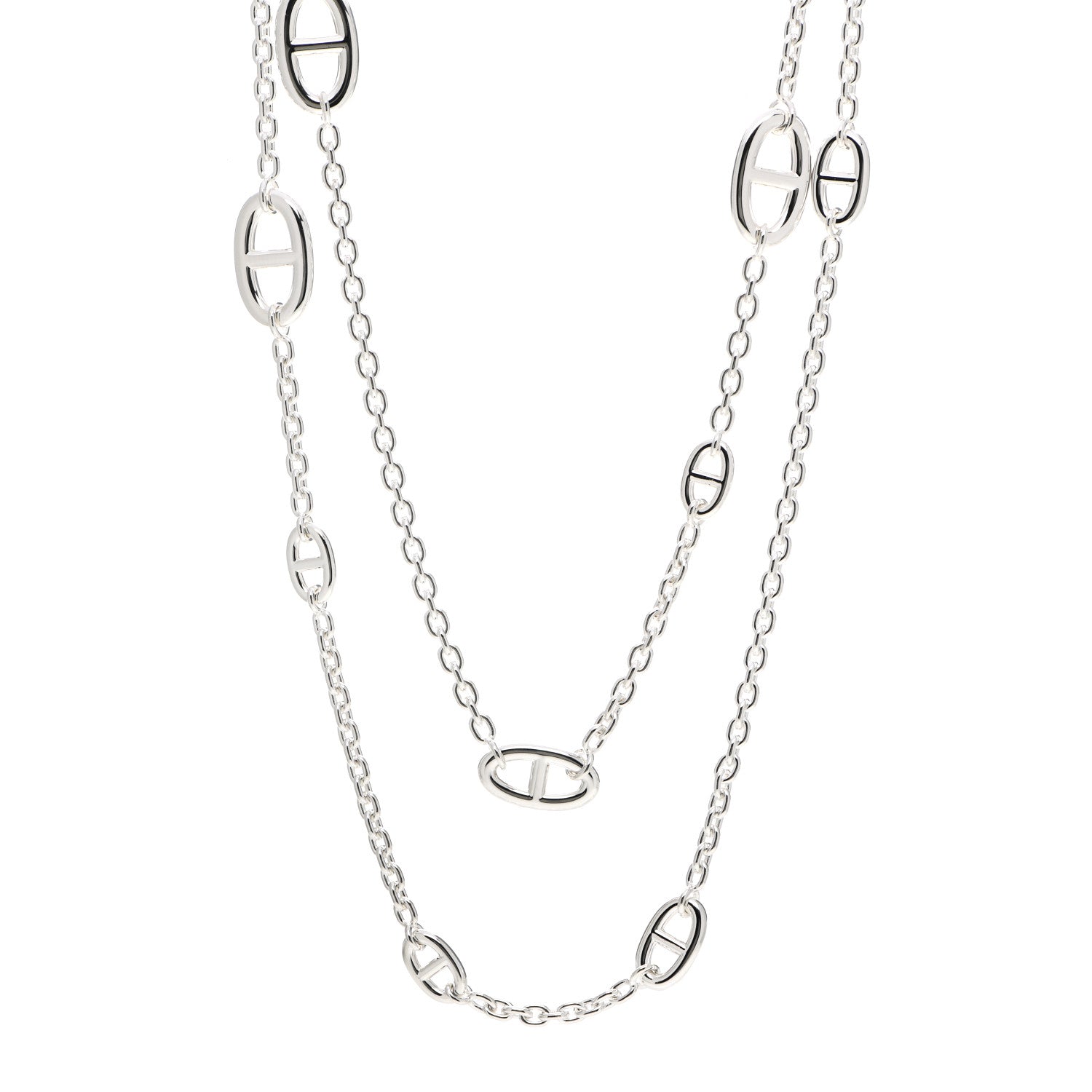 Hermes Sterling Silver Farandole Necklace 120 1 of 5