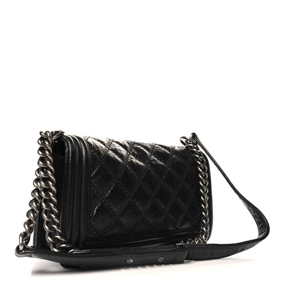 Chanel Calfskin Double Stitch Medium Boy Flap Black 3 of 11