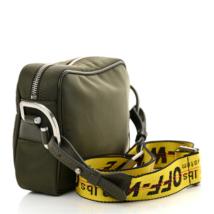 Off-White Nylon Logo Print Crossbody Bag Olive Green 3 of 11