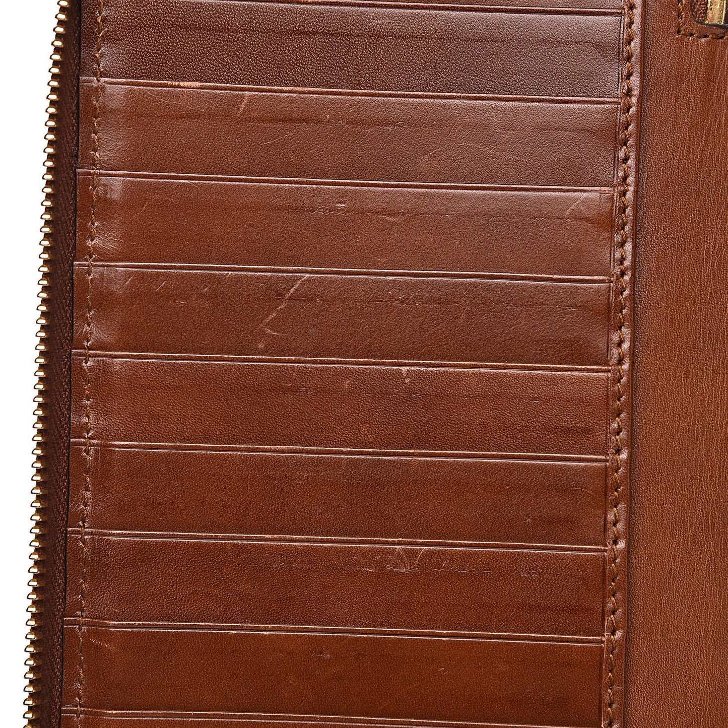 GG Supreme Monogram Cuoio Toscano Zip Around Organizer Wallet Beige Ebony Cuir