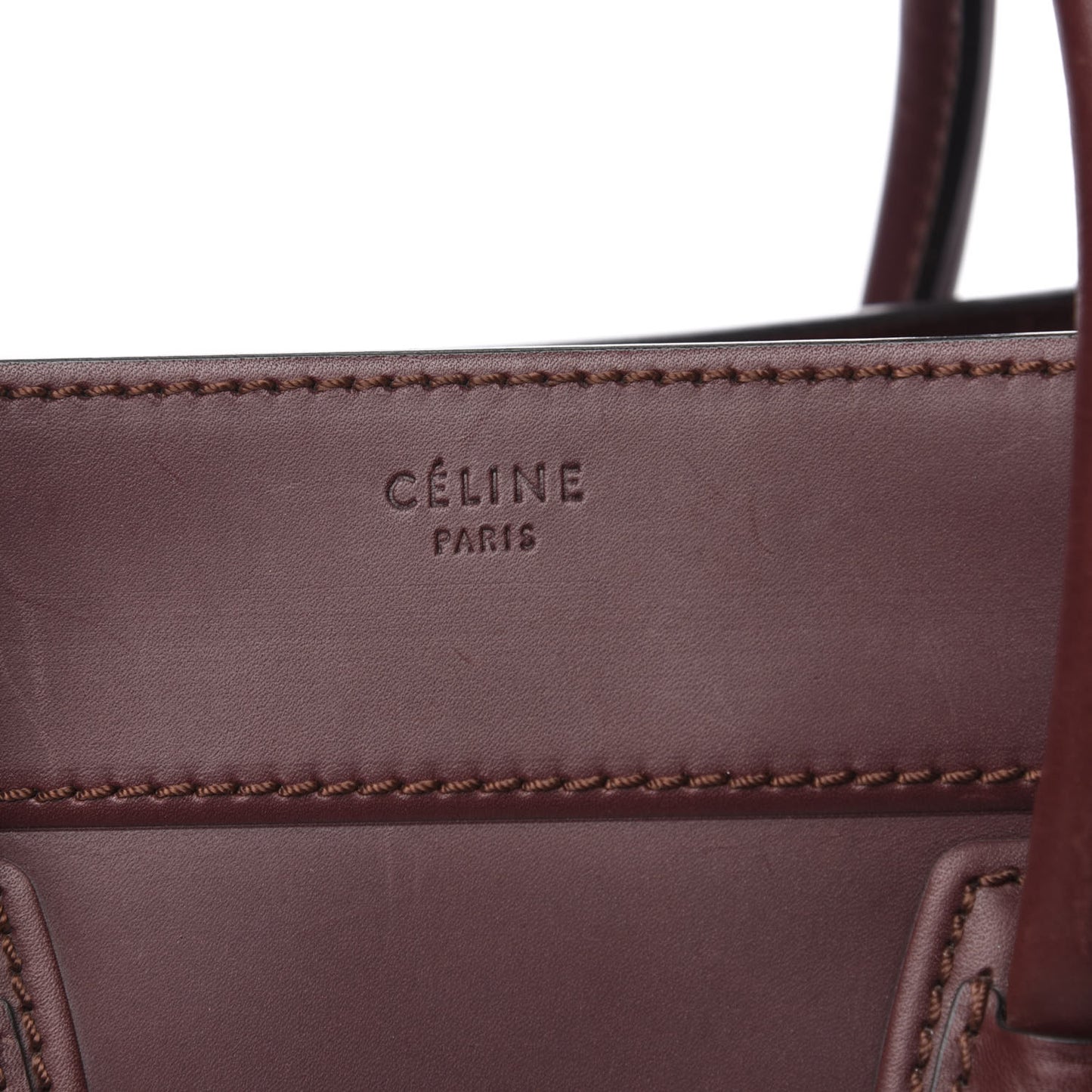 Supple Calfskin Medium Phantom Luggage Burgundy