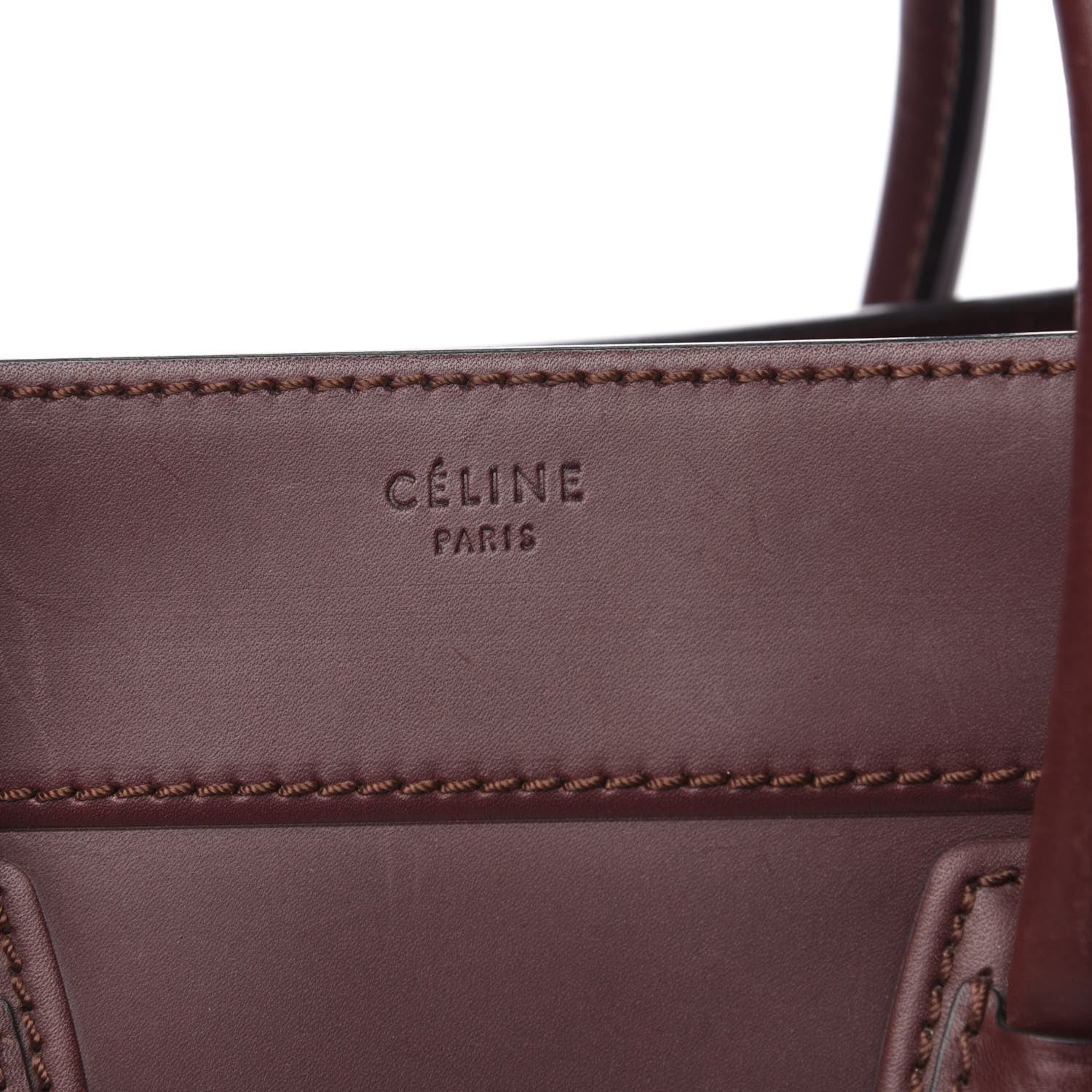 Celine Supple Calfskin Medium Phantom Luggage Burgundy 11 of 11