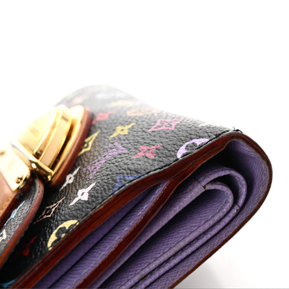 Louis Vuitton Monogram Multicolor Joey Wallet Black Violet 15 of 15
