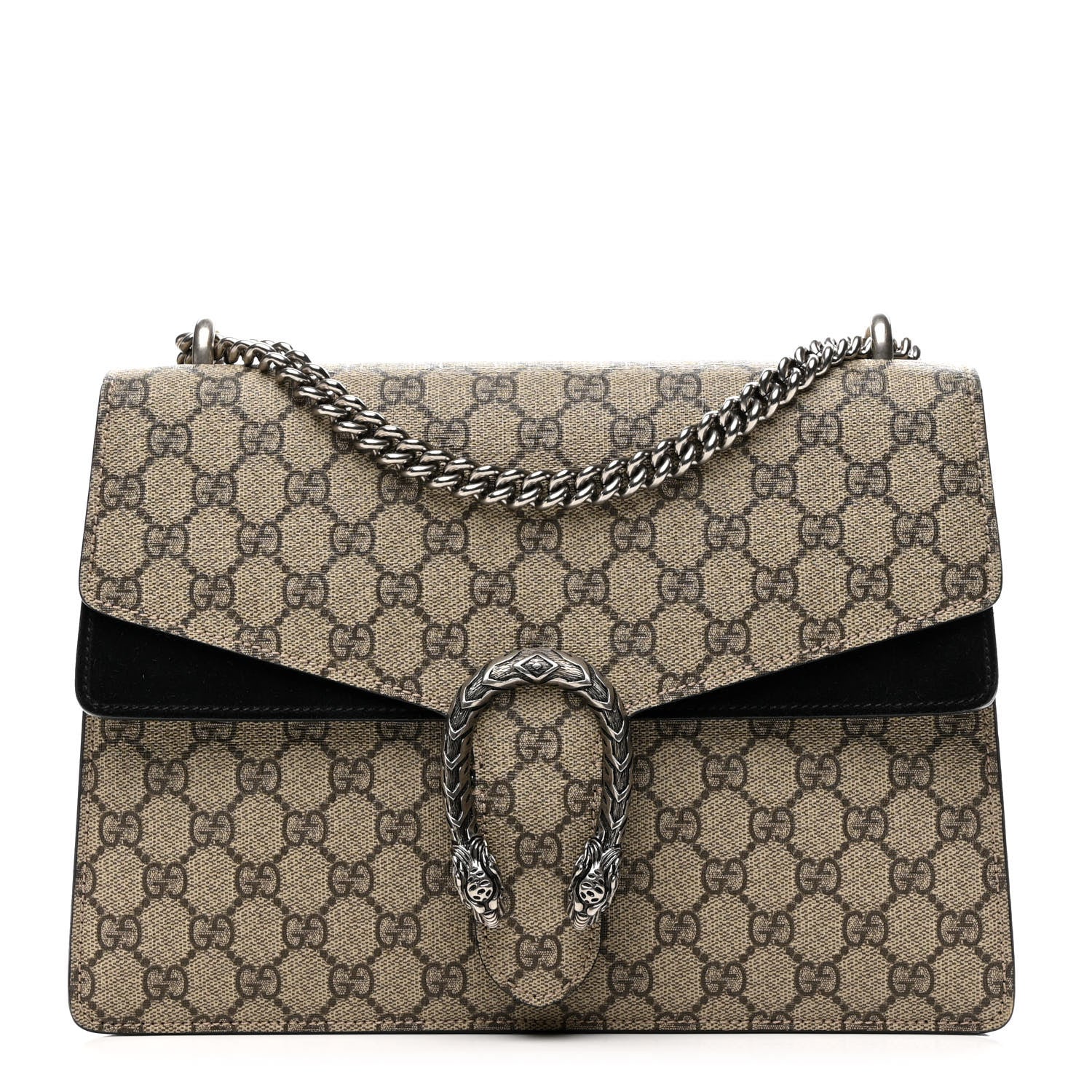 Gucci GG Supreme Monogram Medium Dionysus Shoulder Bag Black 1 of 12