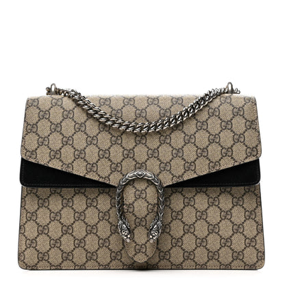 Gucci GG Supreme Monogram Medium Dionysus Shoulder Bag Black 1 of 12