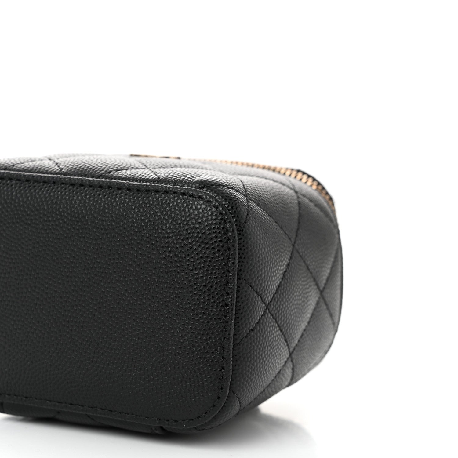 Chanel Caviar Quilted Mini Vanity Case With Chain Black 10 of 11
