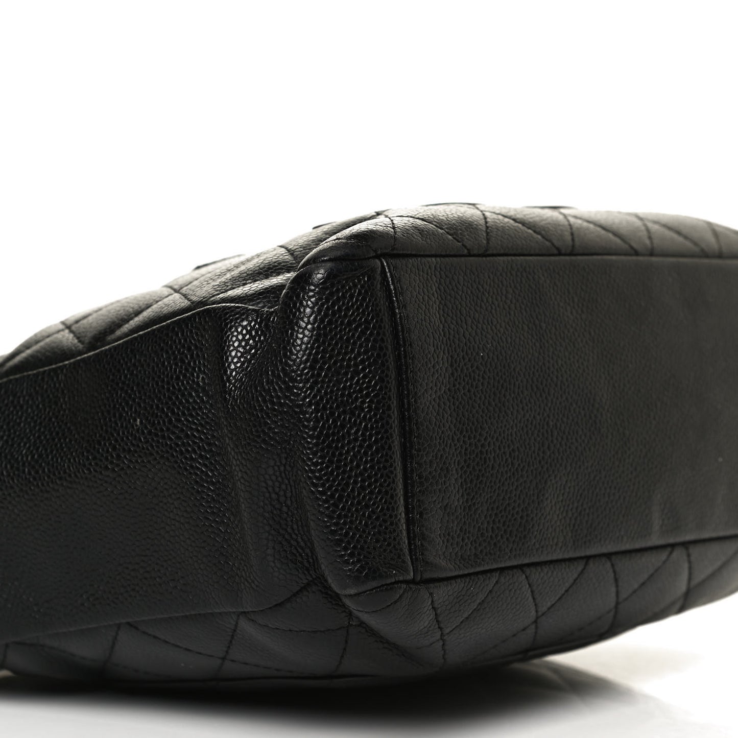 Caviar Quilted Petit Shopping Tote PST Black
