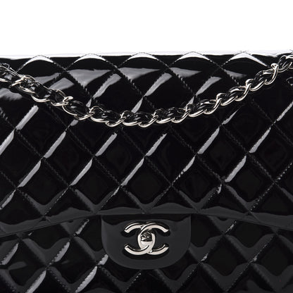 Chanel Patent Quilted Jumbo Double Flap Black 13 of 13