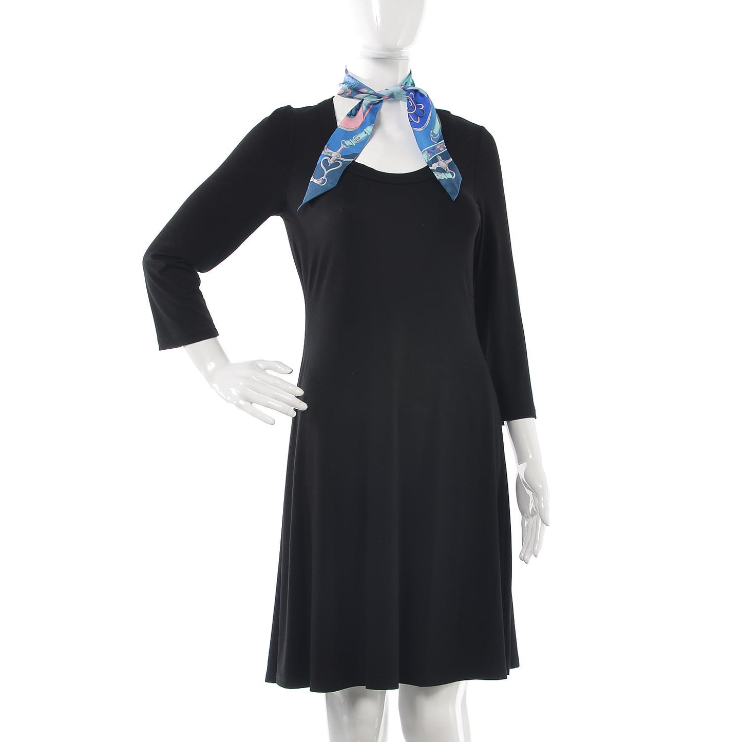 Silk Festival des Amazones Twilly Ardoise Turquoise Rose