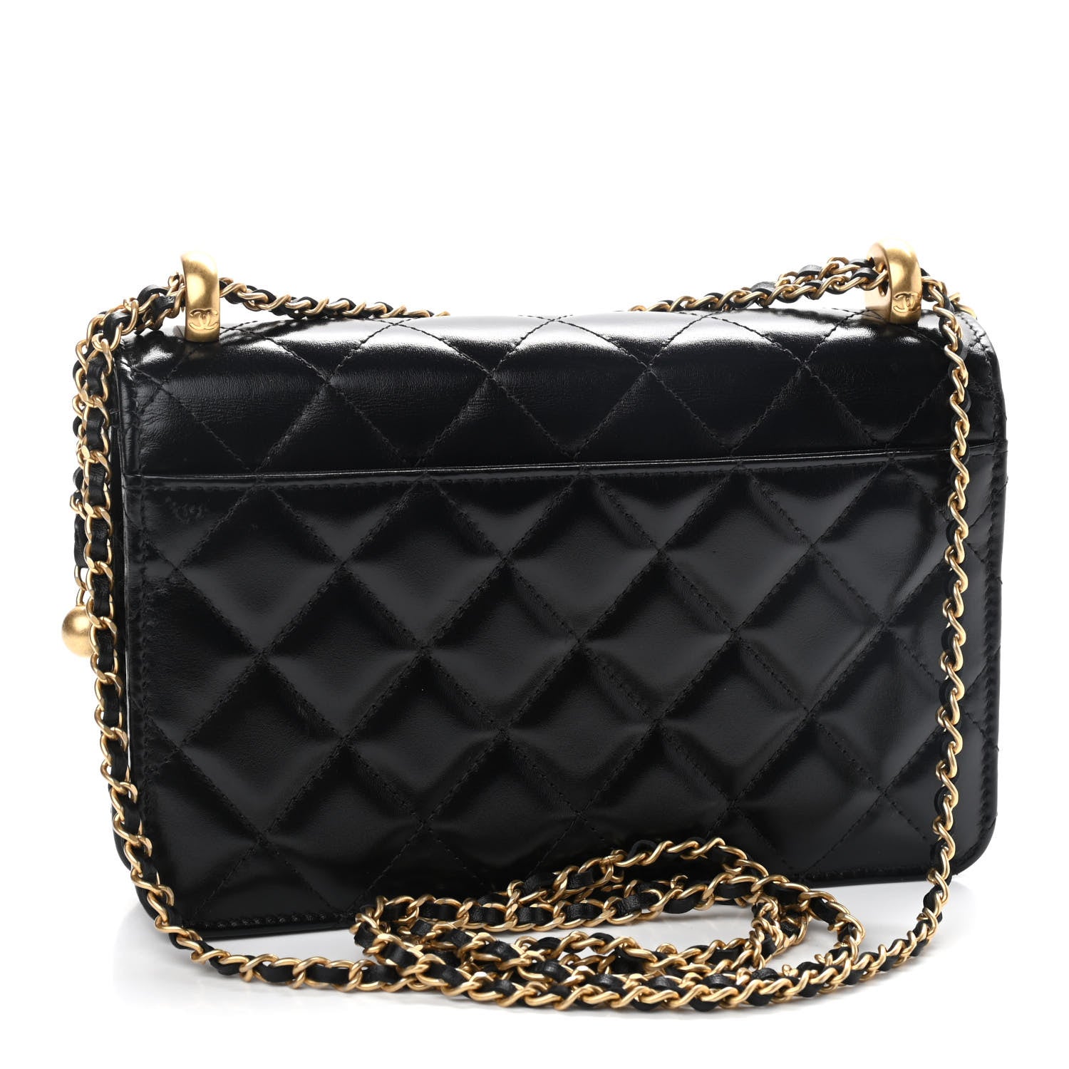 Chanel Calfskin Quilted Perfect Fit Wallet On Chain WOC Black 2 of 9