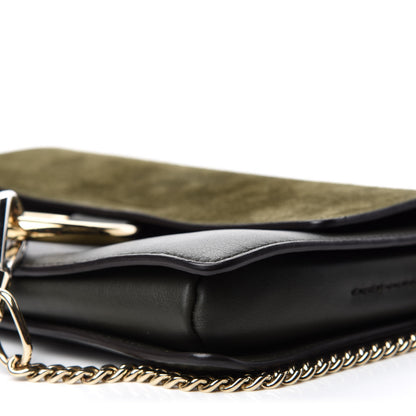 Chloe Suede Calfskin Small Faye Shoulder Bag Deep Forest 7 of 11