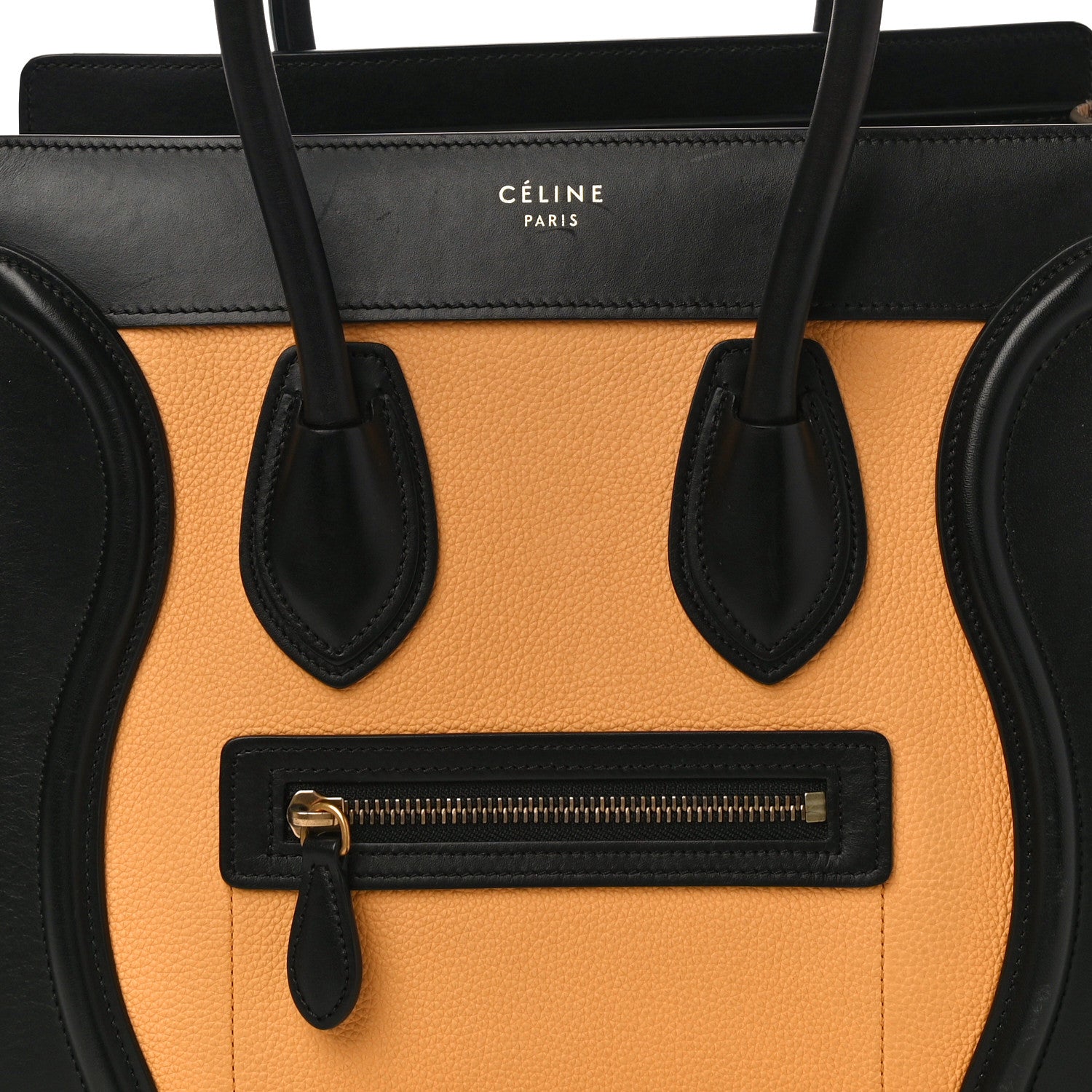 Celine Baby Grained Calfskin Nubuck Micro Tri-Color Luggage Corn 7 of 9