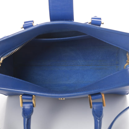 Saint Laurent Calfskin Monogram Baby Cabas Blue 6 of 19