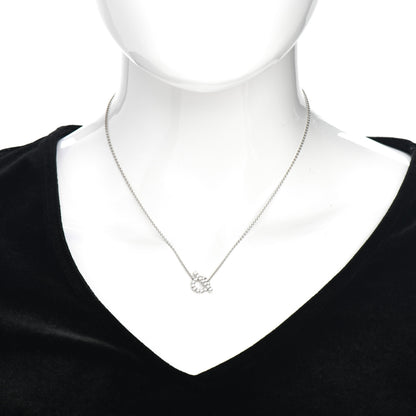 Hermes 18K White Gold Diamond Finesse Pendant Necklace 2 of 6