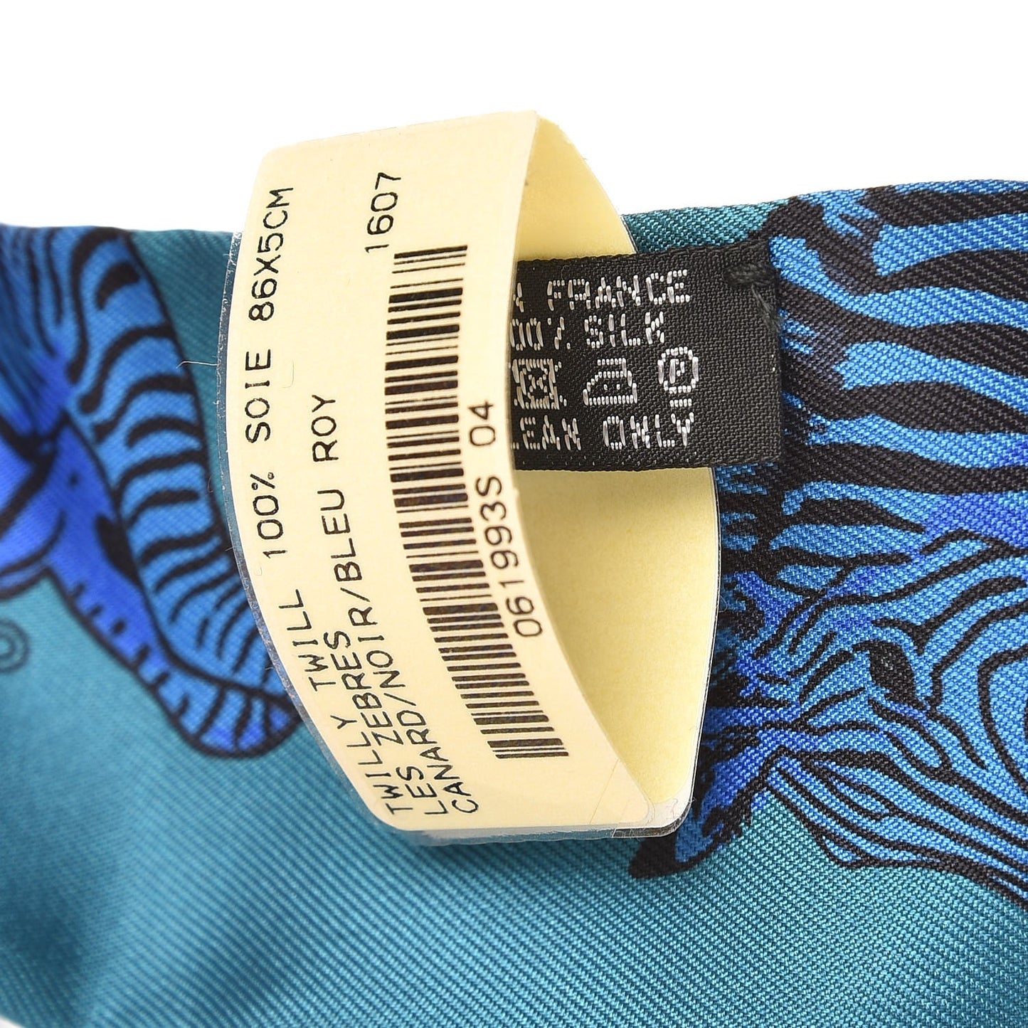 Silk Les Zebres Twilly Canard Noir Bleu Roy