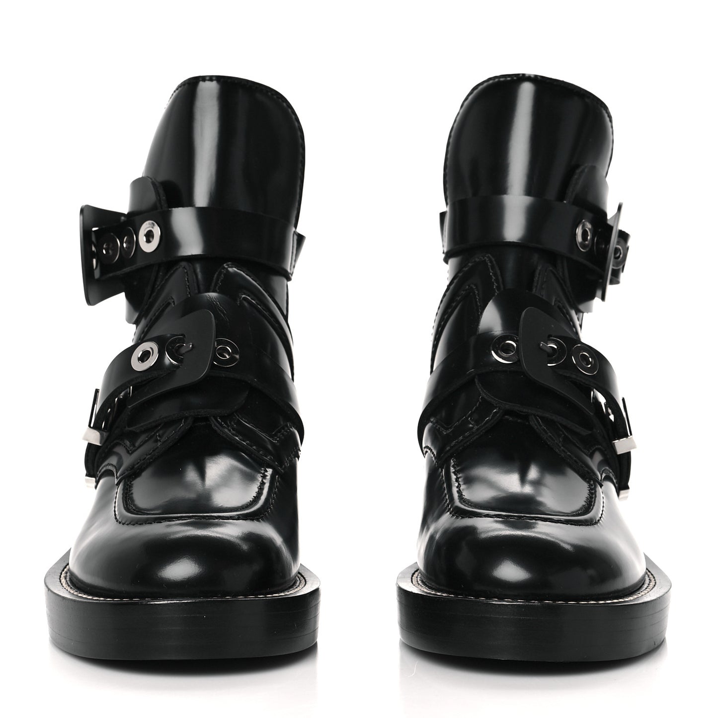 Brushed Calfskin Ceinture Ankle Boots 35 Black