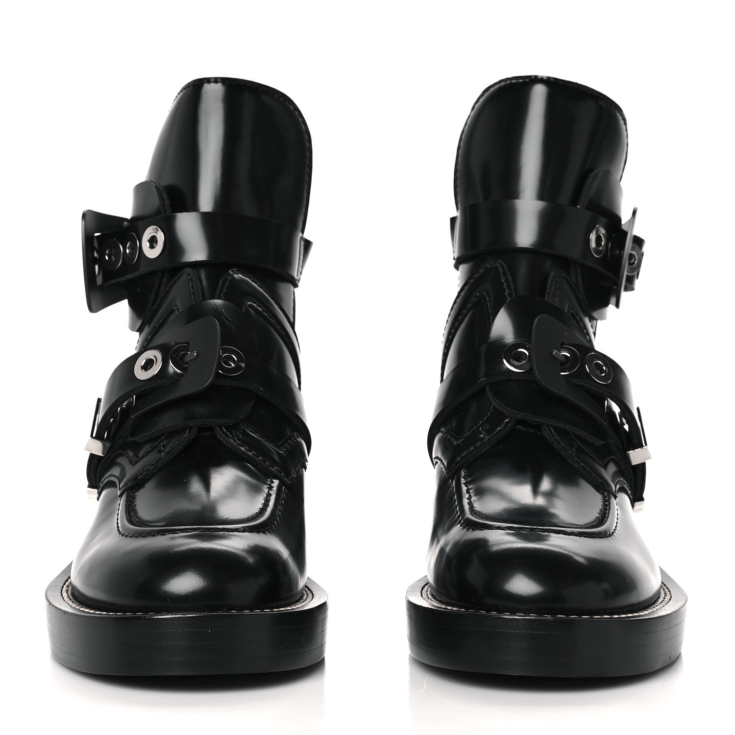 Balenciaga Brushed Calfskin Ceinture Ankle Boots 35 Black 2 of 8