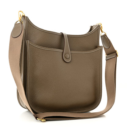 Hermes Taurillon Clemence Evelyne III PM Etoupe 3 of 12