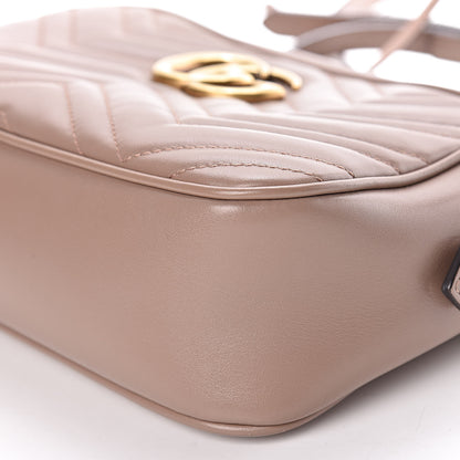 Gucci Calfskin Matelasse Small GG Marmont Chain Shoulder Bag Porcelain Rose 11 of 12