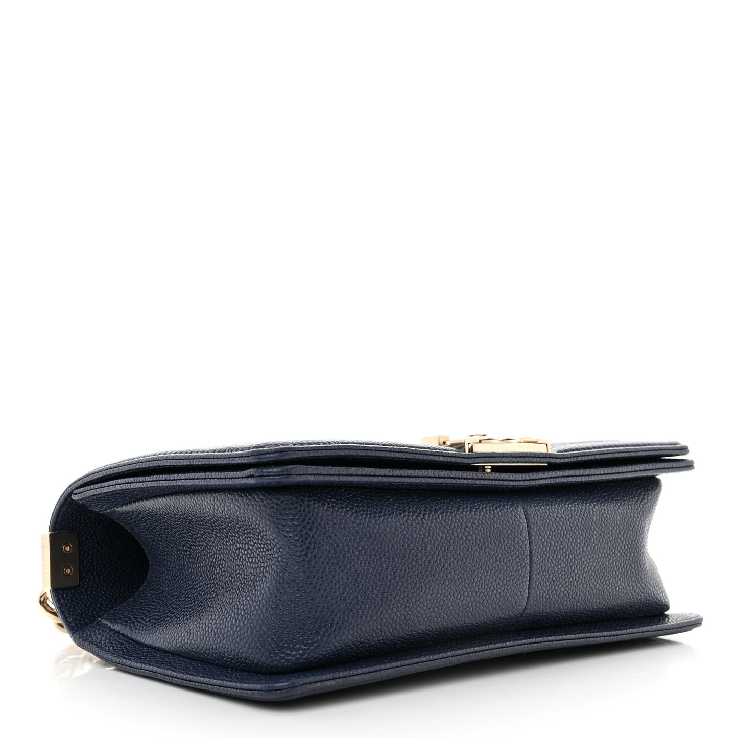 Caviar Quilted Medium Boy Flap Navy