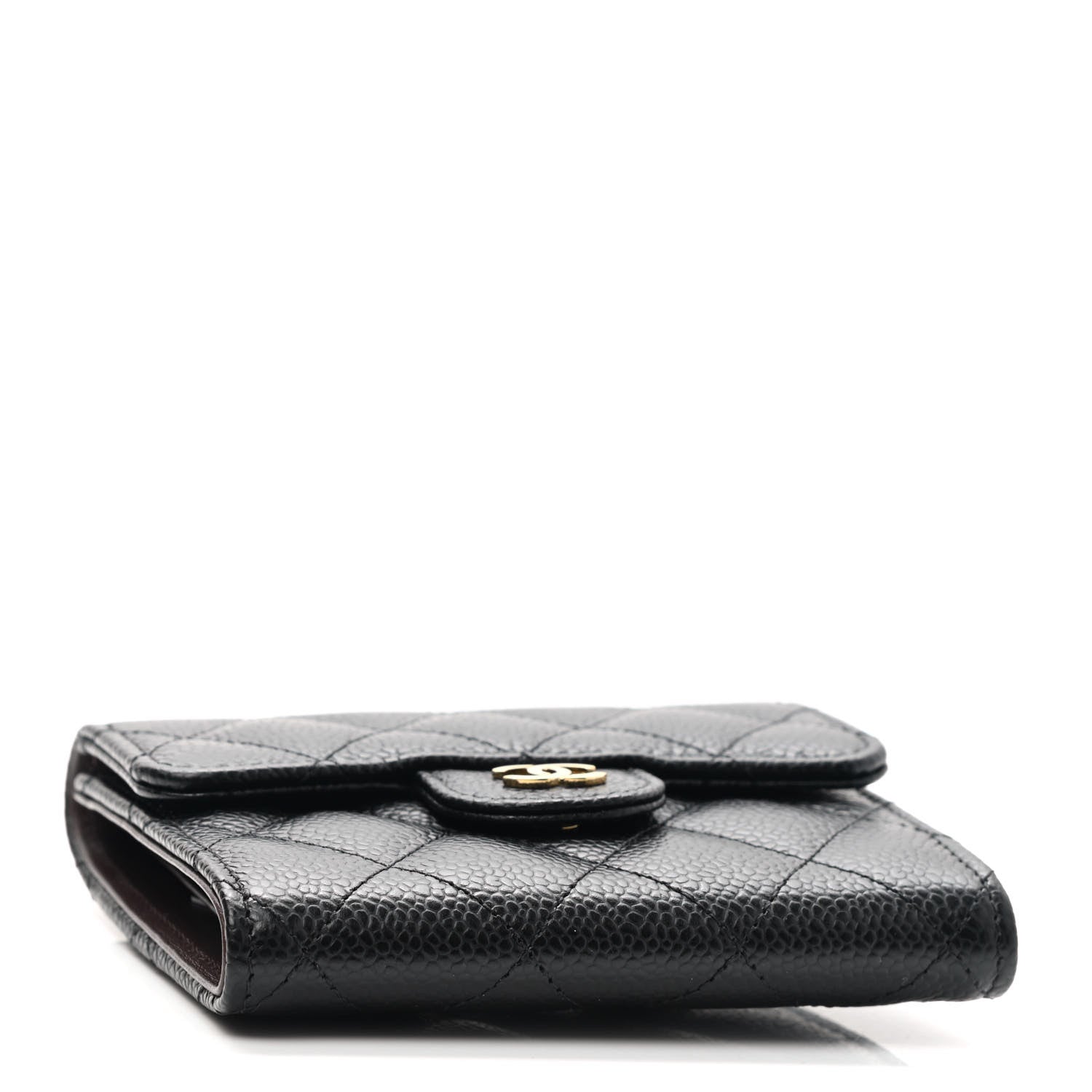 Chanel Caviar Quilted Compact Flap Wallet Black 4 of 8