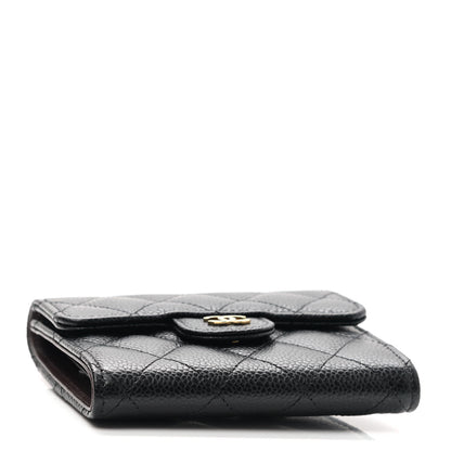 Chanel Caviar Quilted Compact Flap Wallet Black 4 of 8