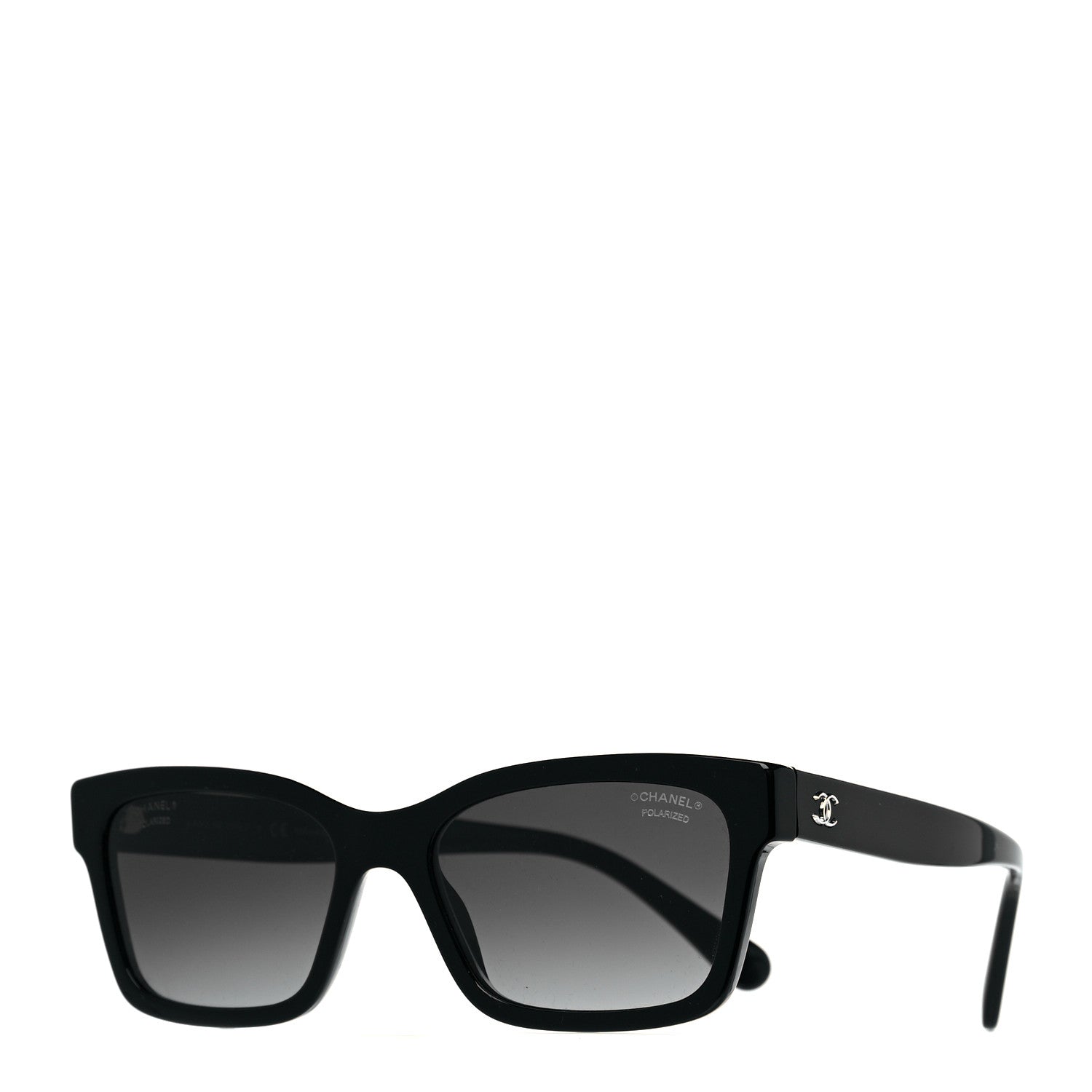 Chanel Acetate Polarized Square Sunglasses 5417 Black 1 of 8